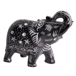 Figurka słonia z kamienia mydlanego, 6,5 cm