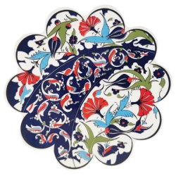 Podstawka ceramiczna pod gorące naczynia, rękodzieło Turcja 18 cm