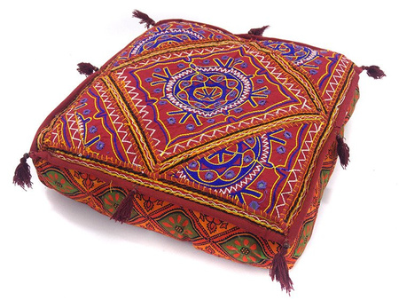 ORIENTALNA PUFA KWADRATOWA CEGLASTA (PUF, ETNO, Z INDII)