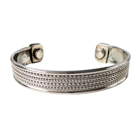 Bransoletka w kolorze srebrnym,  magnetyczna biżuteria orientalna