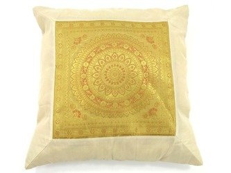 POSZEWKA NA PODUSZKĘ ORIENTALNA BEŻOWA MANDALA 40X40 CM