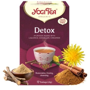 Herbata ziołowa Detox napar na oczyszczenie Bio Yogi Tea 17 sasz.