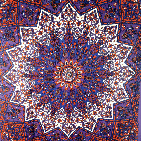 Narzuta na łóżko orientalna mandala Indie 140x210 cm