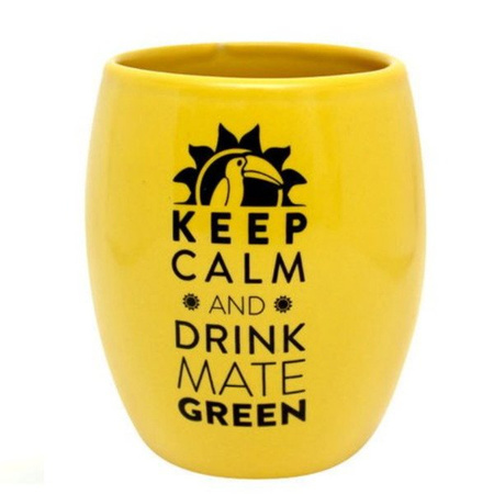 MATERO CERAMICZNE OVAL ŻÓŁTE DO YERBA MATE 200ML