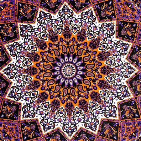 Narzuta na łóżko orientalna mandala Indie 140x210 cm