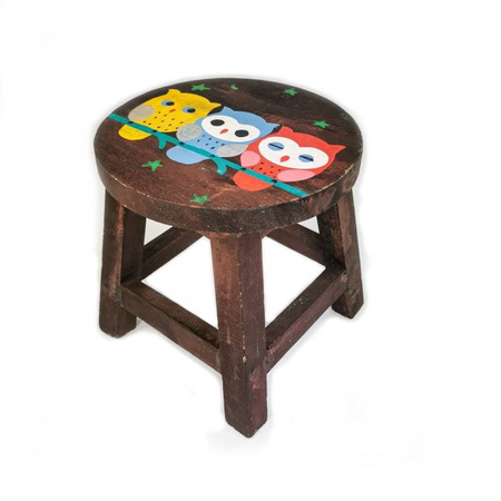 Taboret sowa wys.20cm krzesło dziecięce stołek Indonezja