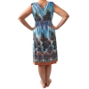 Sukienka damska krótka letnia zwiewna niebieska wzory M/L