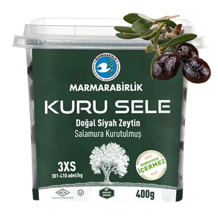 Oliwki czarne suszone tureckie, Kuru Sele Marmarabirlik 400g