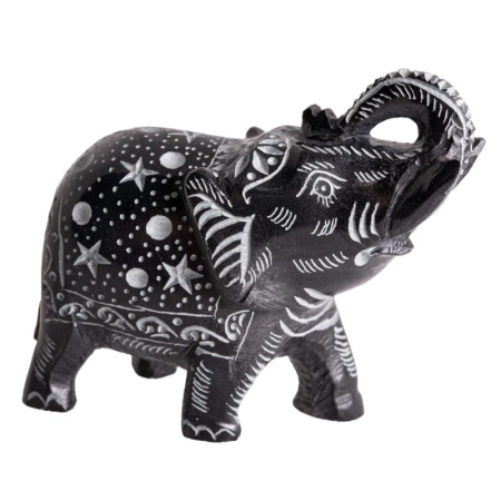 Figurka słonia z kamienia mydlanego, 6,5 cm