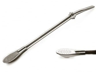 BOMBILLA LIZA ZE SREBRNYM PIERŚCIENIEM YERBA MATE