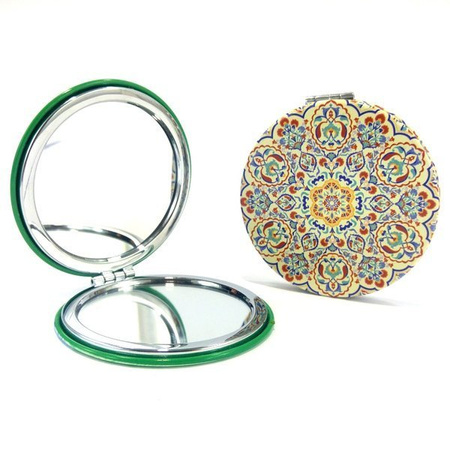 Lusterko metalowe powiększające i zwykłe 2w1 Mandala