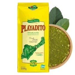Yerba mate Playadito Elaborada Con Palo, tradicional 1kg