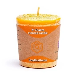 Świeca czakralna czakra sakralna pomarańczowa