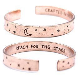 Inspirująca bransoletka miedziana (reach stars gwiazdy półksiężyc)