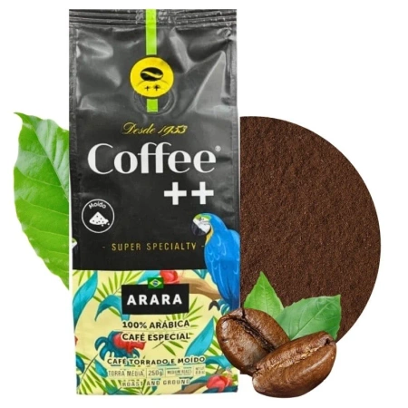 Kawa mielona 100% Arabica z Brazylii, Coffee++ Arara Ground, 250g