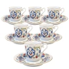 Filiżanki do kawy po turecku Gozde Mavi, turecka porcelana, zestaw 6 szt.