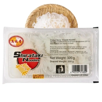MAKARON SHIRATAKI KONJAK NITKI (340G, BEZ TŁUSZCZU, CUKRU, GLUTENU)