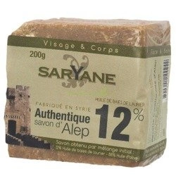 MYDŁO ALEPPO 12% SARYANE 200G  NATURALNE OLIWA Z OLIWEK, OLEJ LAUROWY