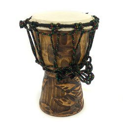Bęben indonezyjski rzeźbiony (Indonezja, dekoracja, djembe, 20cm)