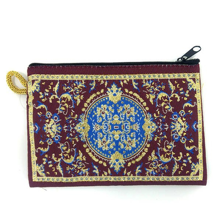 Orientalna saszetka bordowo - niebieska  (Turcja) 10 x 14,50 cm