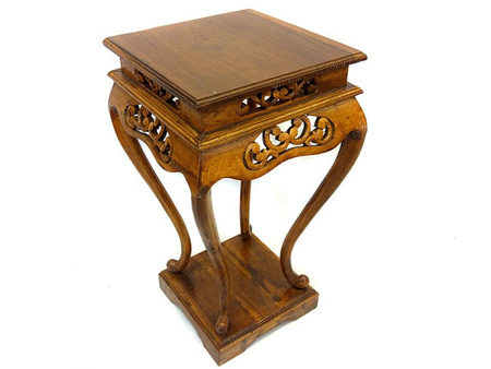 DREWNIANY STOLIK Z INDONEZJI (BRĄZOWY, WYS. 60CM)