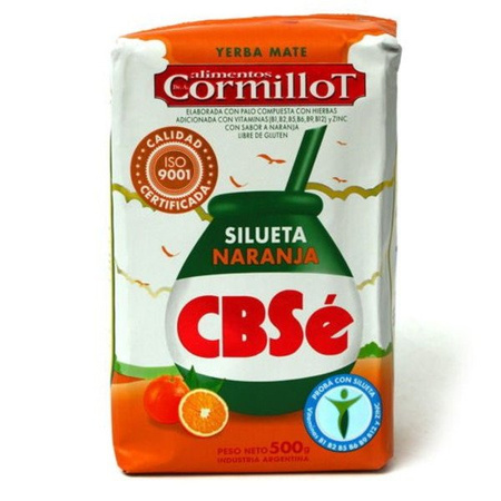 Yerba Mate CBSe Silueta pomarańczowo-miętowa (500g, Bio, bez glutenu)