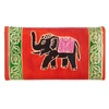 Portfel skórzany pomarańczowy słoń, duży, z przegródkami Indie