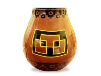 MATERO PERU BRĄZOWE CERAMICZNE (YERBA MATE, 360ML)