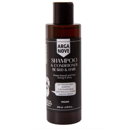 Szampon do włosów i brody, z odżywką 2w1, Arganove 200ml