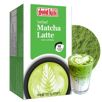 Matcha latte instant, zielona herbata w proszku z mlekiem, Gold Kili, 10x25g