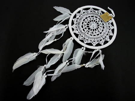 KORONKOWY ŁAPACZ SNÓW (INDONEZJA, PIÓRA, 22)