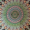 Narzuta na łóżko, mandala ciemnozielona kapa, zasłona, obrus 210x240 Indie