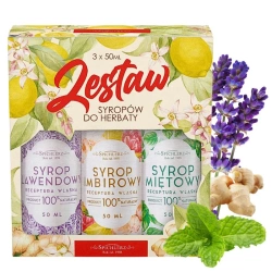 Zestaw syropów do herbaty, imbir, lawenda, mięta, 3x50ml Spichlerz