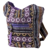 Torebka damska w azteckie wzory, fioletowa torba na ramię