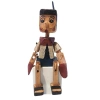 Pinokio figurka drewniana siedząca, dekoracja 30 cm