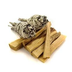 Zestaw 2x biała szałwia pęczek i 50g palo santo (naturalne kadzidło)