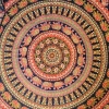 Narzuta na łóżko, mandala, słonie, granatowa  kapa, zasłona, obrus 210x240 Indie