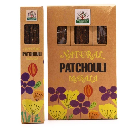 Kadzidła naturalne botaniczne Masala Paczula, o zapachu patchouli