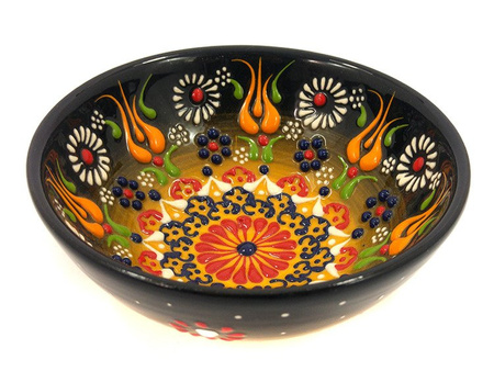 MISECZKA CERAMICZNA CZARNA (RĘKODZIEŁO TURCJA 12CM)