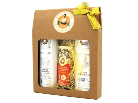 ZESTAW KOSMETYKÓW- CEDROWY(SZAMPON, BALSAM, KREM, BANIA AGAFII PREZENT)