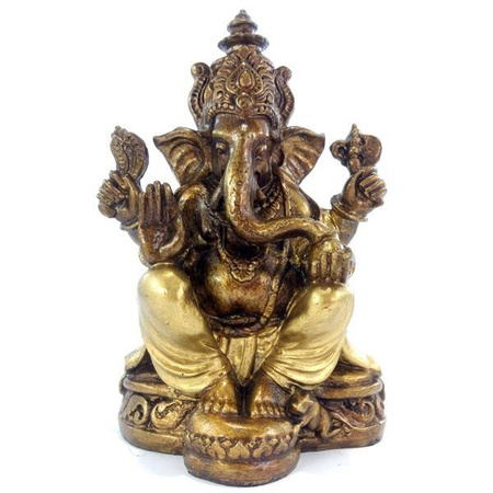 Ganesha figurka złoty (Ganesh,26 cm, Indonezja, słoń, dekoracja)