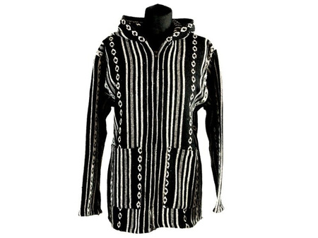 KURTKA OVERSIZE Z AZTECKIM, INDIAŃSKIM WZOREM UNISEX BOHO HIPPIE S