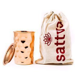 Kubek miedziany na wodę 350ml (ajurweda, miedź, zdrowie, Indie, oczyszczanie, uzdatnianie)