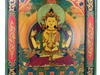 OBRAZ CHENREZIG AWALOKITEŚWARA (NA DREWNIE, NEPAL, BUDDA 52x66CM)