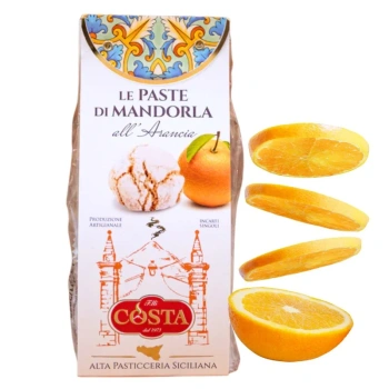 Włoskie kruche ciastka migdałowe o smaku pomarańczy Costa Dolci 120g