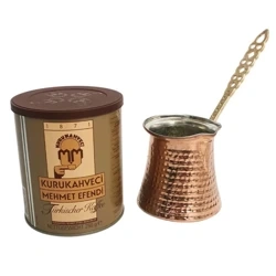 Zestaw Kawa turecka mielona Mehmet Efendi i tygielek miedziany