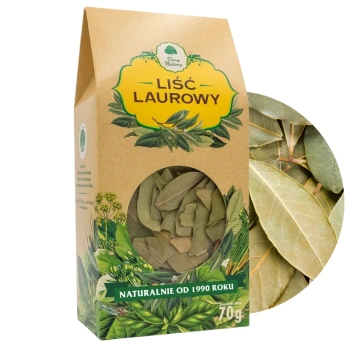 Liść laurowy naturalne liście laurowe aromatyczne Dary Natury 70g