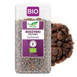 Rodzynki sułtańskie suszone, sułtanki bezglutenowe bio, 400g Bio Planet