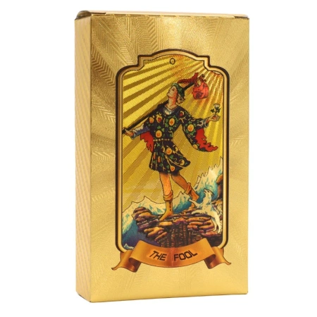 Zestaw złotych kart do tarota, 78 kart do wróżenia
