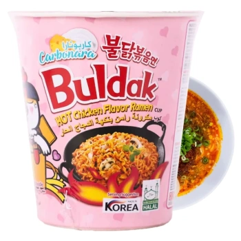 Makaron Buldak Carbonara, danie gotowe ramen w kubku, Samyang 70g